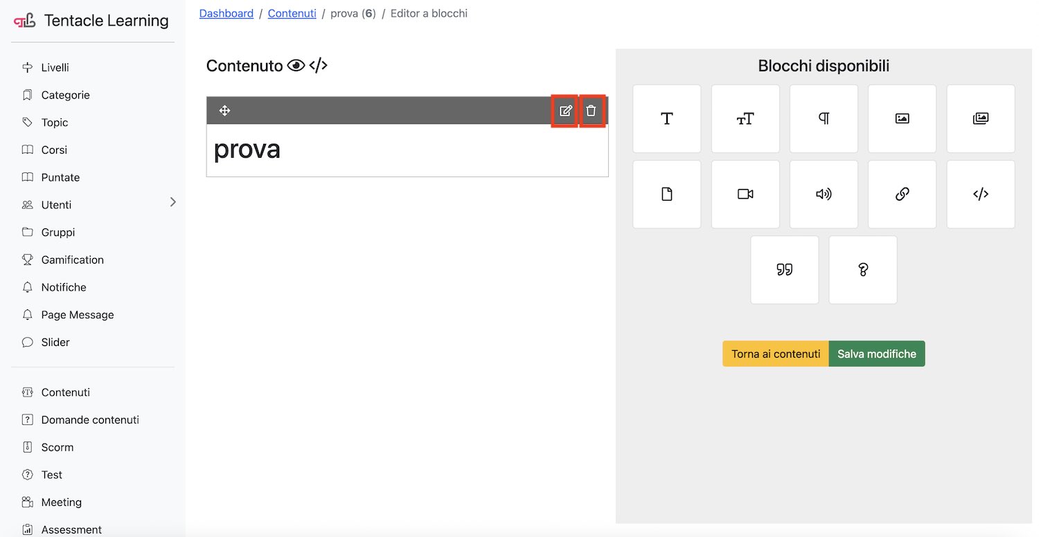 Back-Contenuti>Editor>Modifica>Elimina