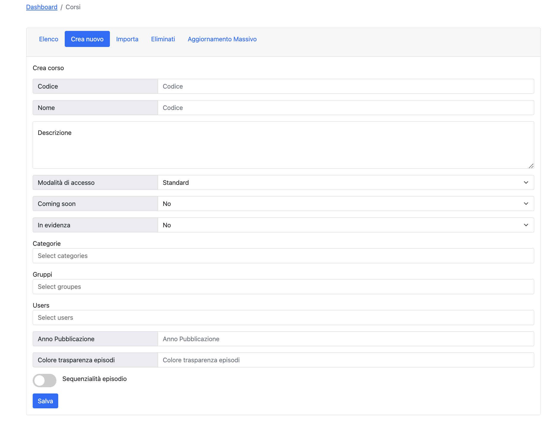 Back-Corsi-Nuovo Corso-Modale Crea Corso
