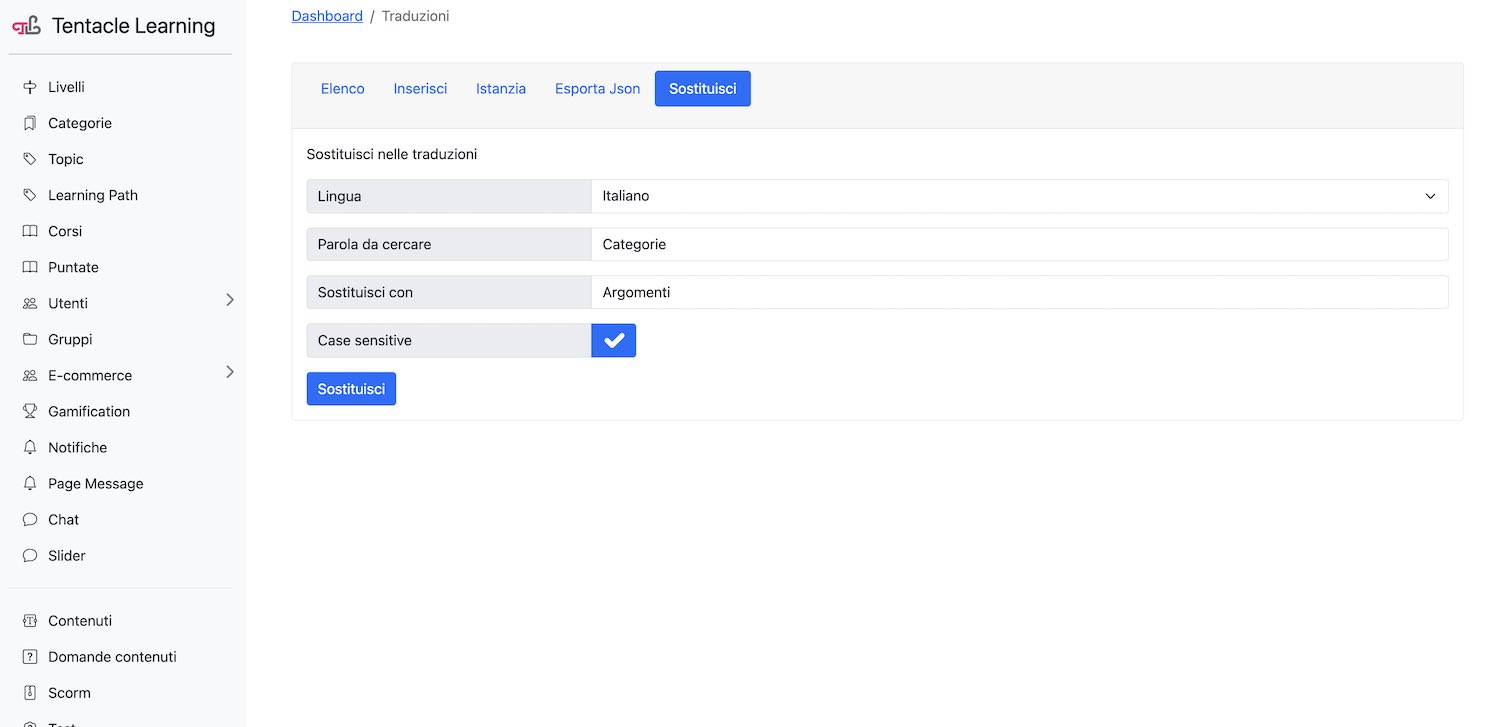 Back-Traduzioni>Sostituisci