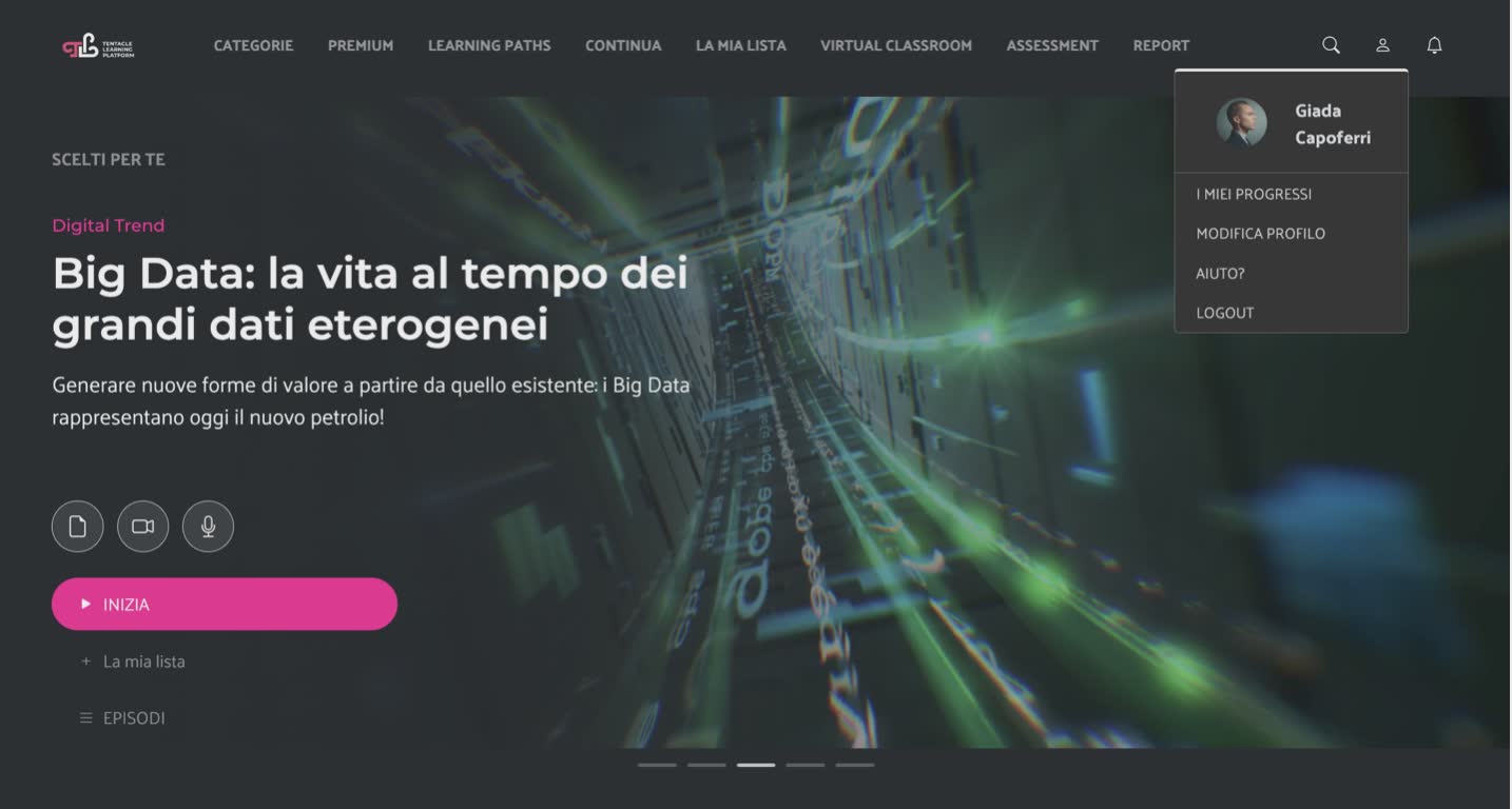 homepage-menu-utente